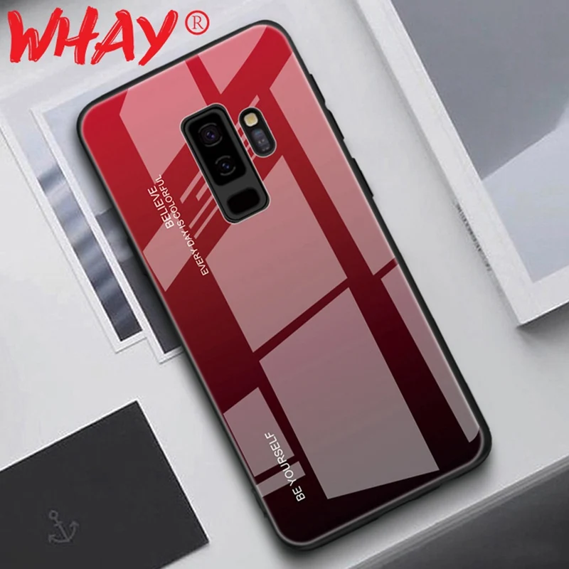 Градиентный стеклянный чехол для Samsung Galaxy Note 9 8 S9 S8 Plus Роскошный A5 A6 A7 2017 2018 A9 Star