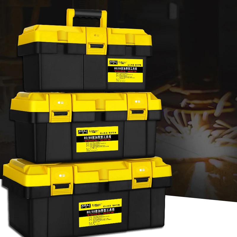 

Large Toolbox Household Maintenance Electrician Tool Box Multifunctional ABS Hardware Auto Car Repair Thicken Anti-fall Toolbox
