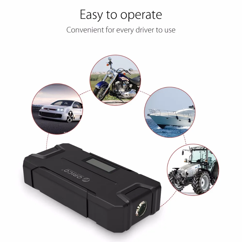  ORICO CS2 12000mAh Mini Emergency Power Bank Portable Mobile Battery Emergency Booster Buster Power
