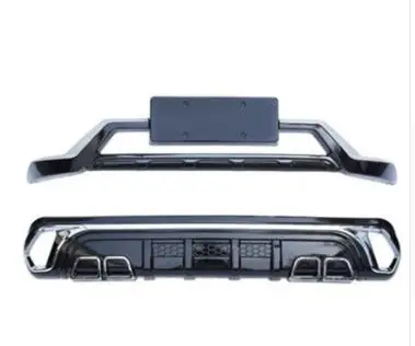 

High Quality Car styling Plastic Front+Rear Bumper Guard Protector For Mitsubishi Outlander 2016 2017 2018