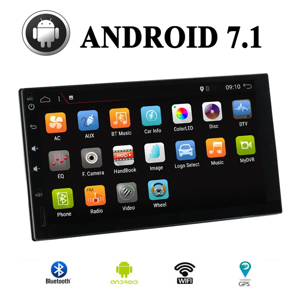 

2 din Android 8.1 Car Radio 7" HD Autoradio Multimedia Player 2DIN Touch Screen Auto audio Bluetooth USB Wifi Camera OBD DAB