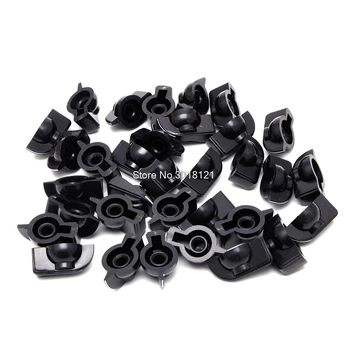 

10Pcs Rotary Switch 1/4 Big Chicken Head Knob Potentiometer Cap Black Plastic