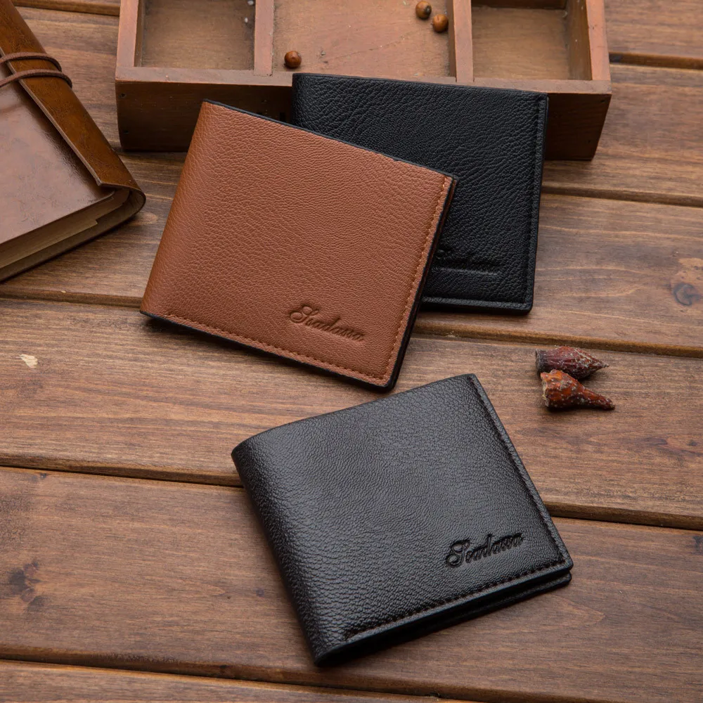 

Vintage Men Synthetic Leather Wallet Pocket Credit Card Clutch Bifold Purse Men Bag Wallets Portfel #O