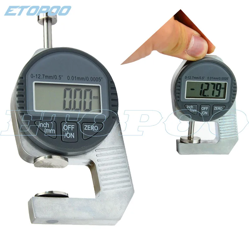 

Portable mini Precise Digital Thickness Gauge Meter Tester Micrometer thickness measurement tool 0 to 12.7mm