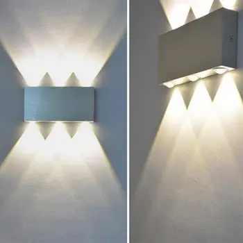 

1pcs LED wall lamp 6W LED rectangular aluminum lamp light creative bedroom living room hallway wall decoration