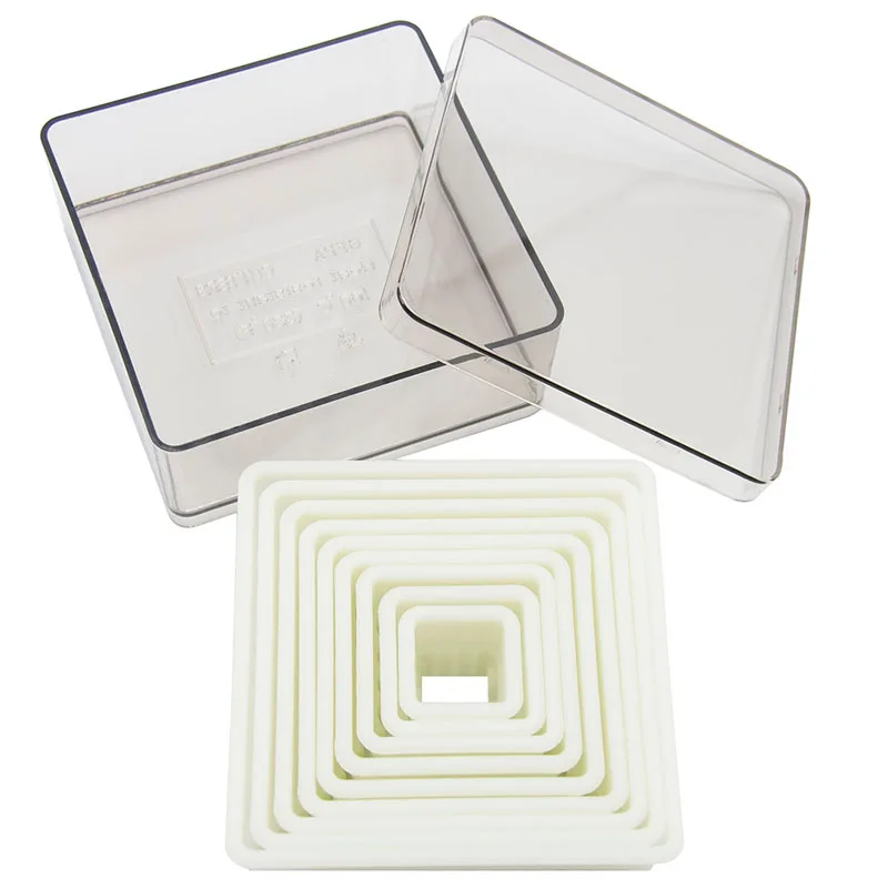 LONSI 9 Piece PC Cookie Cutter Square трафарет для печенья набор инструментов Украшение