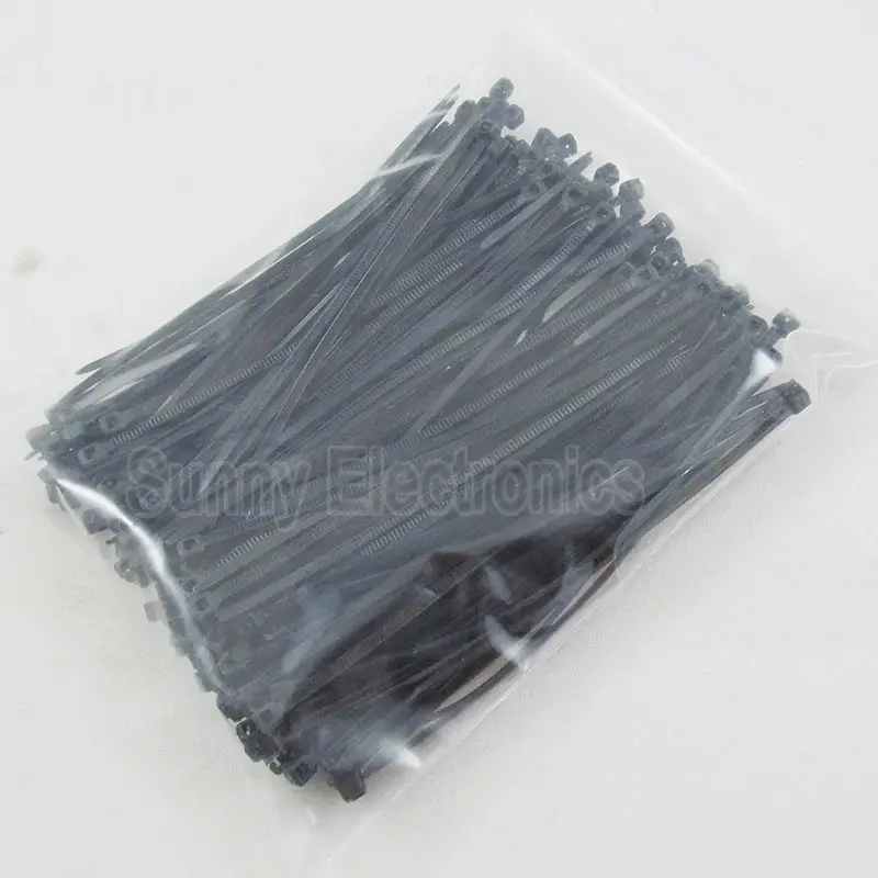 200 шт. черные красные зеленые синие желтые фиолетовые кабельные стяжки 100 мм x 2 4