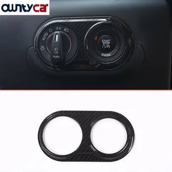 

Carbon Fiber Style ABS Plastic For Maserati Levante 2016 Car-Styling Headlight Switch Frame Cover Trim Sticker