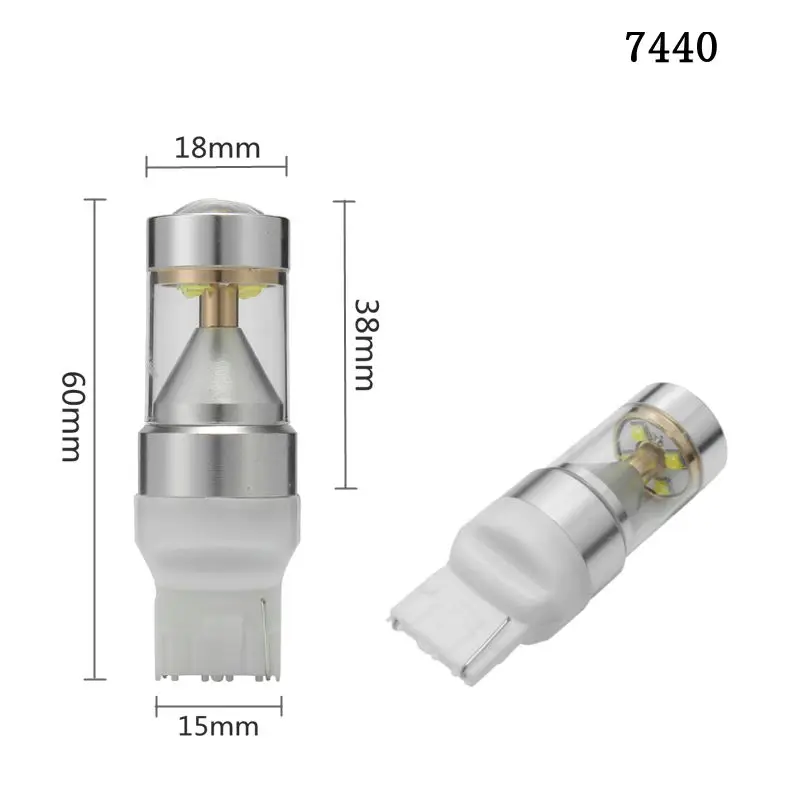 2 шт. 1157 led световой сигнал 1156 7440/3156 7443/3157 высокое Мощность лампы светодиодные