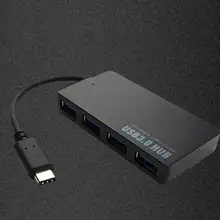 Портативный Мультифункциональный Тип C до 4 USB 10 см/3,9 дюйма 3,1 белый, черный вспомогательное устройство для USB 5GP/S сплиттер