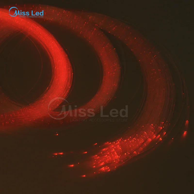 

Wholesale 350m/roll 2mm Diameter Sparkle Flash point PMMA LED Fiber Optic Cable End Glow For Decoration Lighting