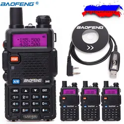 4 шт Baofeng UV-5R портативной рации 5 W 128CH двухдиапазонный VHF и UHF 136-174 и 400-520 MHz двухстороннее радио UV5R охоты радиолюбителей УФ 5R