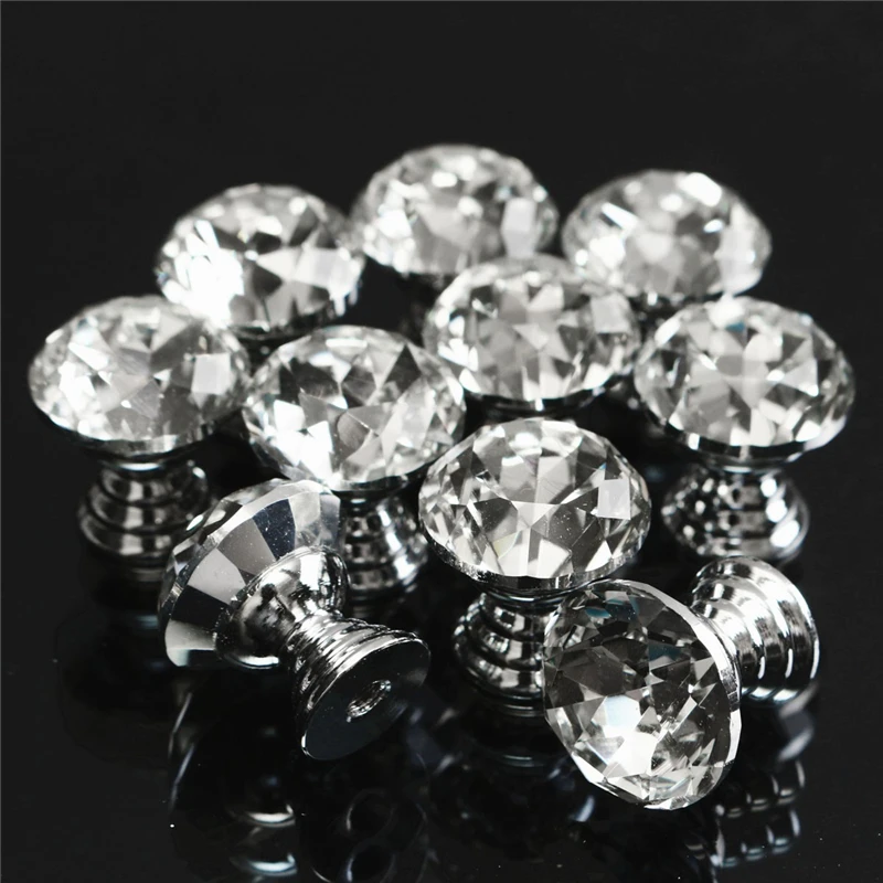 puxadora de gavetas portas de cozinha armários cristal + liga de zinco