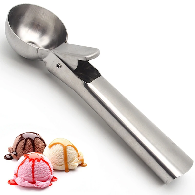 Stainless Steel Ice Cream Scoop Ice Ball Maker Frozen Yogurt Cookie
