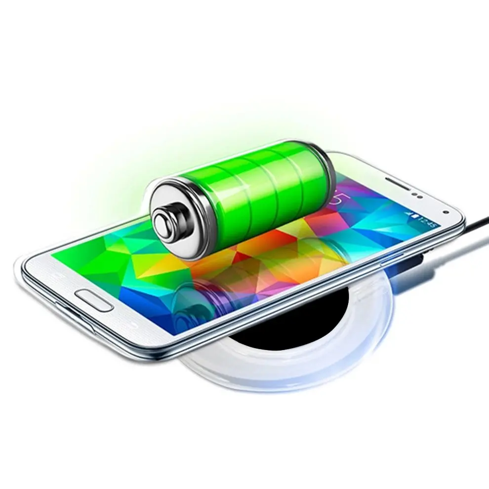 

5pcs Mini Fantasy Transparent Disk Qi Wireless Charging Pad Plate For Samsung S6