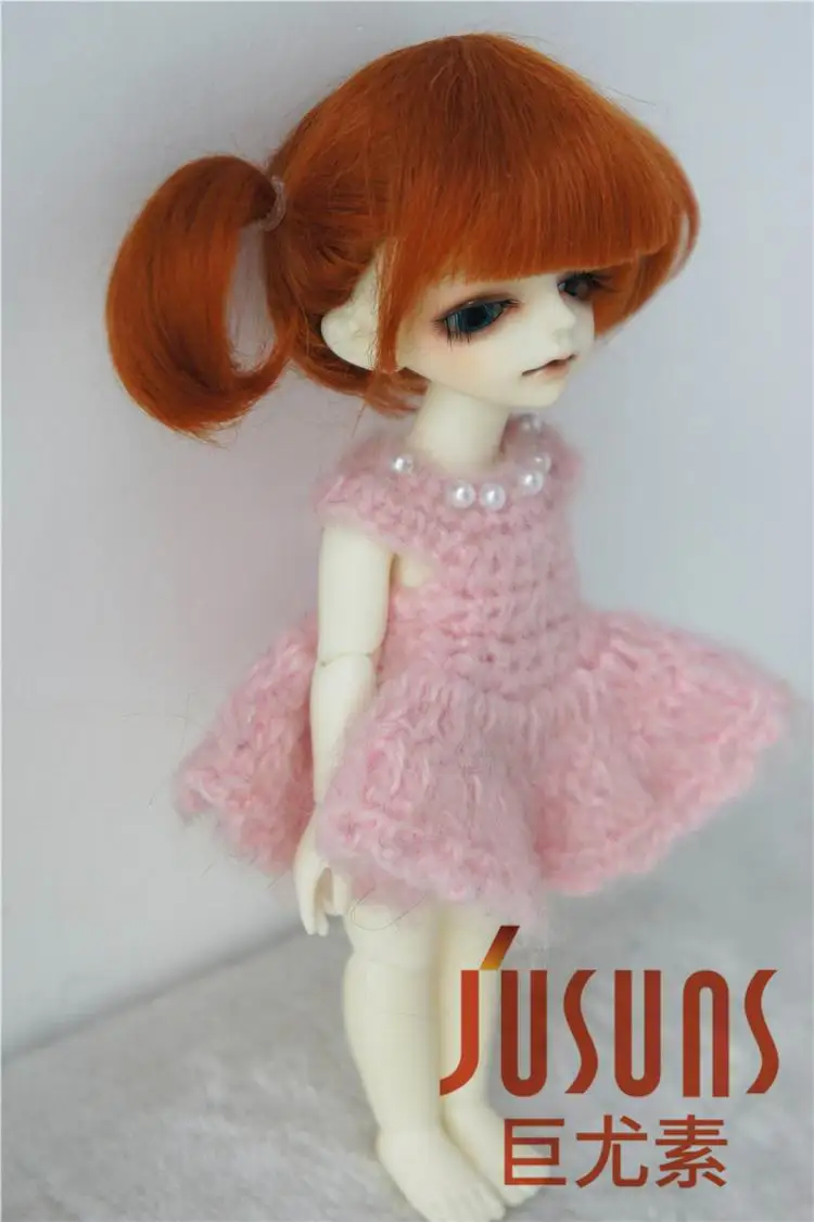 JD203 1/12 Мода BJD twin конский хвост мохер кукла размер 4-5 дюймов парик милые аксессуары кукла