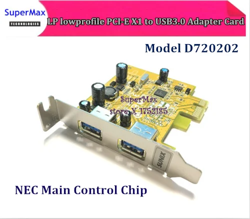 Бесплатная доставка плата расширения NEC Chip D720202 LP lowprofile USB 3 0 PCI express 2 порта PCI-e PCIe