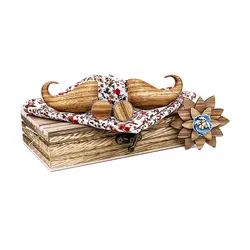 3D деревянный галстук-бабочка галстук деревянный европейский и американский Ретро Китайский в форме усов стерео крутой оригинальный Жених