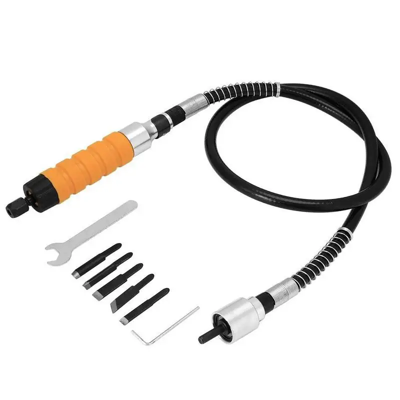 1 Set Of Electric Woodworking Carving Cutter Tool Set Chuck Attachment For Electric Drill Flexible Shaft Woodworking Tools