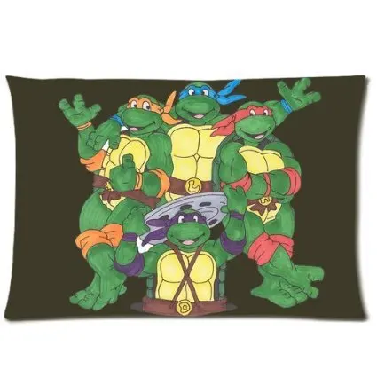 

LUQI Zippered Pillow Protector Pillowcase,Queen Size 20x30 inches, Teenage Mutant Ninja Turtles Pillow Cover
