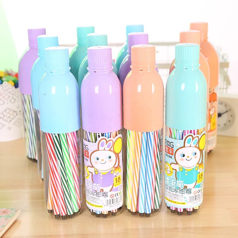 

Kawaii 12/18/24/36 Colors Watercolor Pen Cute Water Chalk Pens For Kids Gift Graffiti Painting Drawing Art Supply Stationery