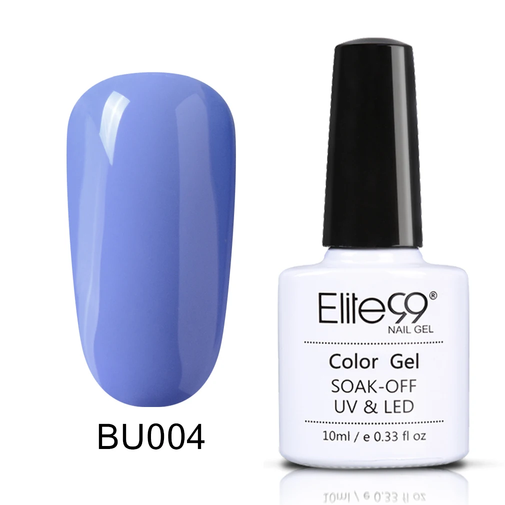 Elite99 Дизайн ногтей 10 мл синяя серия гель лак замачиваемый УФ светодиодный Гель-лак для ногтей Полупостоянный эмаль маникюрный лак краска - Цвет: 04