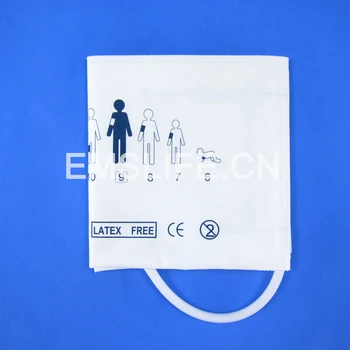 

Disposable Large adult arm NIBP Cuff without bladder with one tube and Non woven fabric compsited PVC fabric