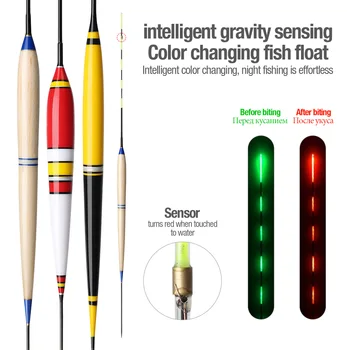 

DONQL Electronic Smart Fishing Float Bite Alarm Fish Bite Bait Automatic Fluorescent Color Change Luminou Flotador Bobber Stick