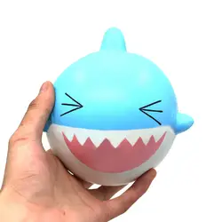 Мягкий прекрасный голубой счастливый Акула ароматизированный медленно поднимающийся детские игрушки дети подарок снятие стресса