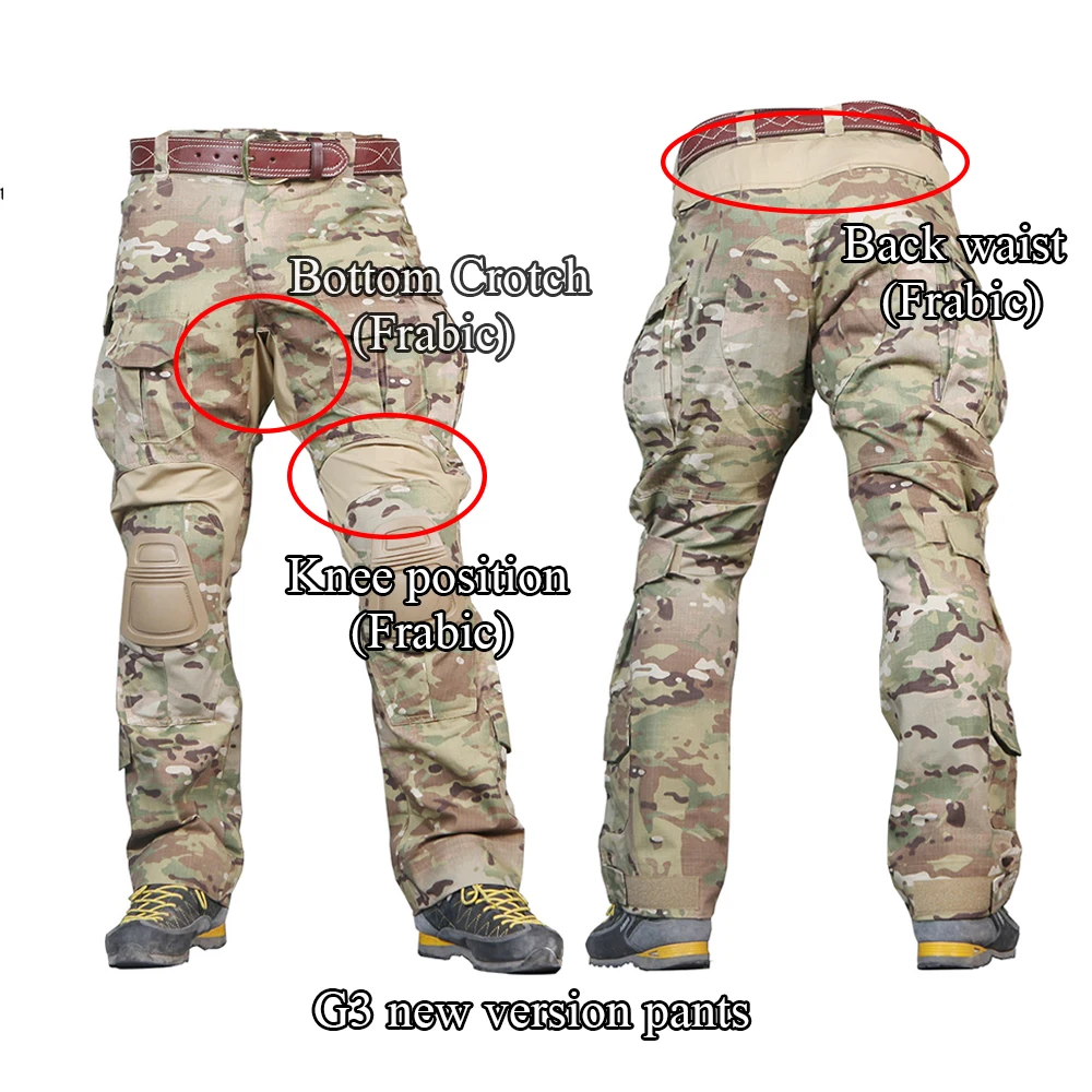 Армейские брюки EMERSONGEAR G3 для охоты страйкбола Мультикам с наколенниками|g3 pants|pants