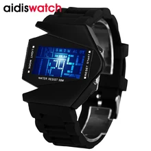 NEW STYLE MEN QUARTZ ADDIES WATERPROOF OUTDOOR COOLEST 7COLORS WATCH SPORT LUMINOUS LED DISPALY WRISTWATCH 