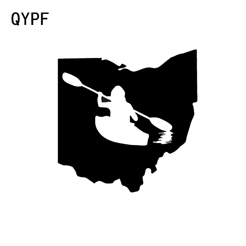 

QYPF 11.4*11.7CM Coolest Canoeing Decor Car Sticker Vinyl High Quality Silhouette Motorcycle Decals C16-1225