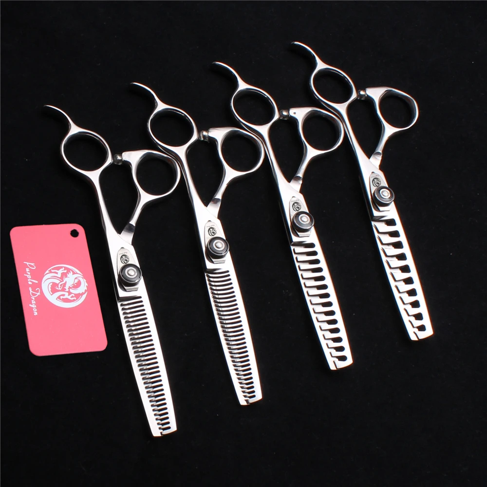 6.0" 17cm Purple Dragon JP 440C Haircut Scissors Hairdresser's Set
