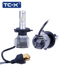 TC-X High Power H4 Compact Car Headlight 60W/Pair 6000Lm H7 LED H11 9006 9005 H1 880/H27 Car Light Fog Light