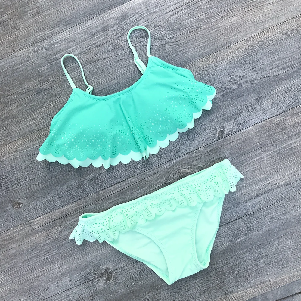 banho crianças roupa de banho duas peças terno de natação para meninas