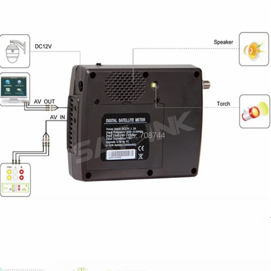 WS-6950 Sat Finder Dvb-s Satlink WS6950 3," Sd Mpeg2 спутниковый искатель устройство обнаружения сигнала счетчик Satlink WS 6950
