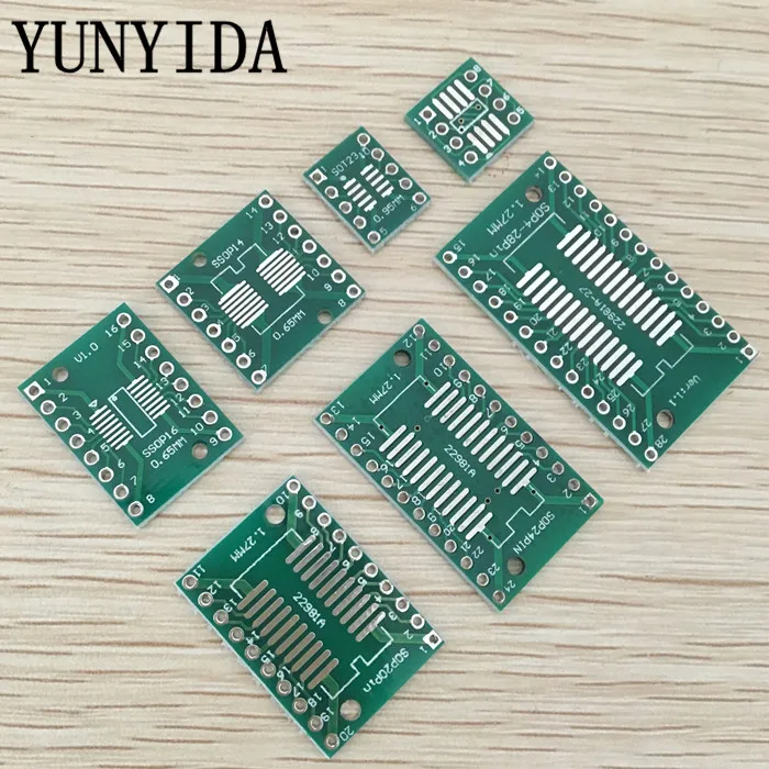 35pcs=7value*5pcs  PCB Board Kit SMD Turn To DIP  SOP MSOP SSOP TSSOP SOT23 8 10 14 16 20 24 28 SMT To DIP 5pcs lot new origina mp xent01 2007d 3213d m4033 msop 8 10