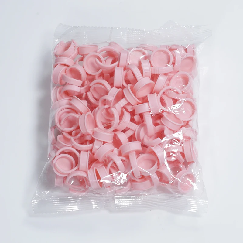 500 шт Розовый одноразовый Anel Batoque микроблейдинг тату чернила кольцо колпачок Пигментные Чашки для прививки ресниц контейнер для клея держатель
