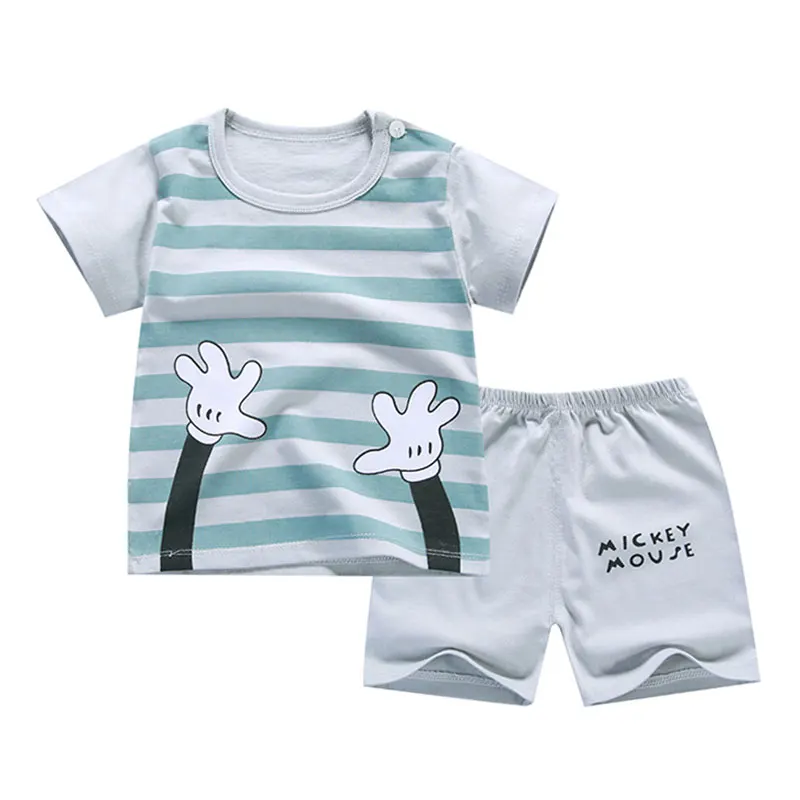 

T-Shirt+Short Pants 2019 Baby Boy Girls Cotton Clothing Sets Clothes Outfits Bebes Suits 6M to 7 Years Old 2 PCS Set