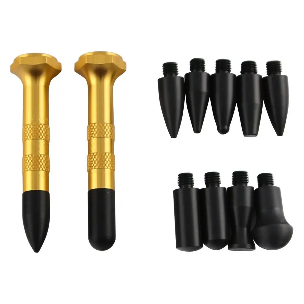 

WHDZ 2 pcs Aluminum PDR Knock Down tap down Screw-on Heads Plastic Metal Auto Body Paintless Dent Repair Tools