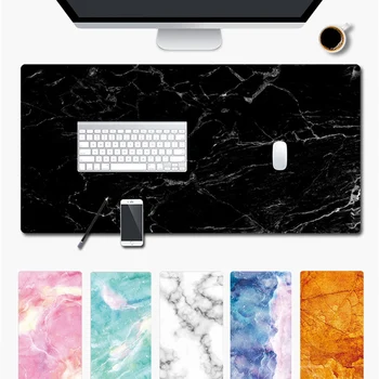 

1PC Large Marble Grain Mouse Pad Office Computer Desk Mat Modern Table Game Keyboard Laptop Cushion Soft 800*300*1.5mm