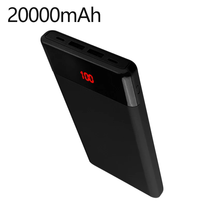 

20000mAh Larger Capacity External Power bank Mobile Phone Charger Powerbank For iPhone XR XS MAX X 8 7 Huawei Xiaomi Power bank