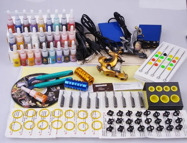 Hot Sale Complete Tattoo Kit 2 Top Tattoo Machine Set for Permanent Makeup Tattoo & Body Art Cheap Tattoo Beginner Tattoo Kits (1)