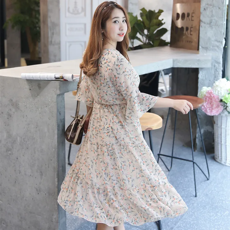 Женские летние платья с цветочным принтом XL 4XL большого размера|dress xxxxl|xxxxl plus size