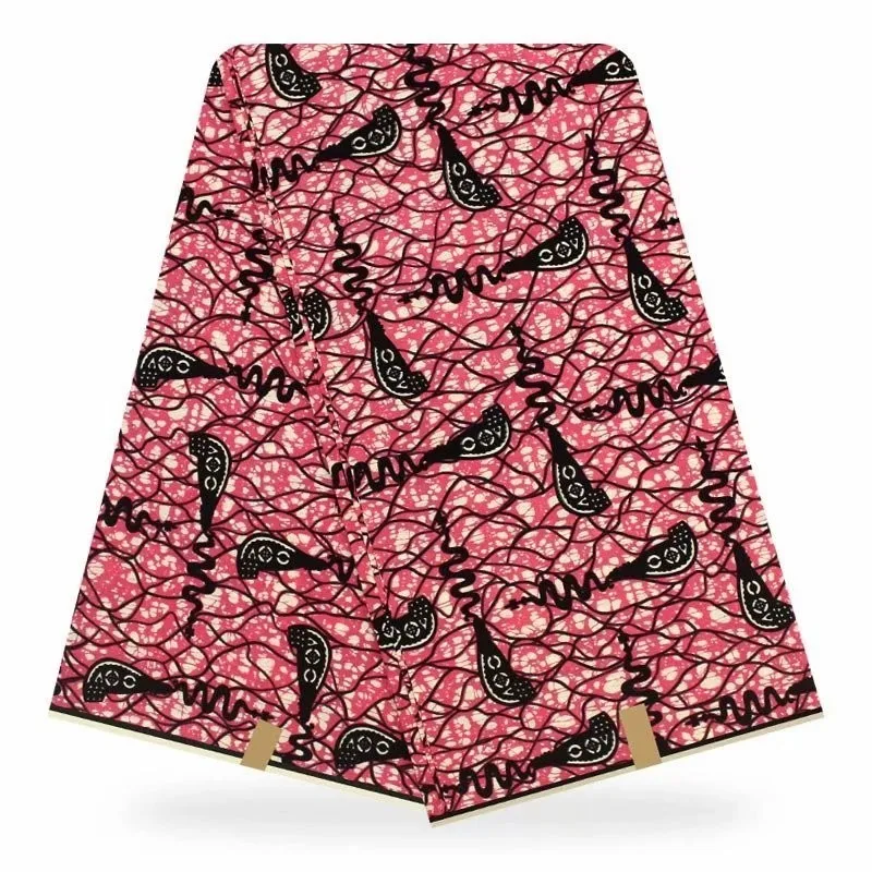 High Quality Cotton Fabric African Ankara Veritable Wax Cloth Veritable Wax African Real Dutch Wax 6yards/piece For Wedding - Цвет: as picture
