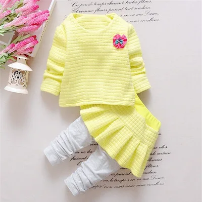 Комплекты одежды для девочек; коллекция года; сезон весна-осень; Модная Джинсовая одежда для маленьких девочек; детская одежда; комплекты одежды для маленьких девочек на день рождения - Цвет: yellow