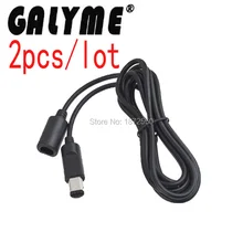 2 шт./лот горячий черный Цвет контроллер кабель-удлинитель Ведущий Шнур подходит для nintendogame cube контроллер GC гпоб dmg Провода Кабели чехол
