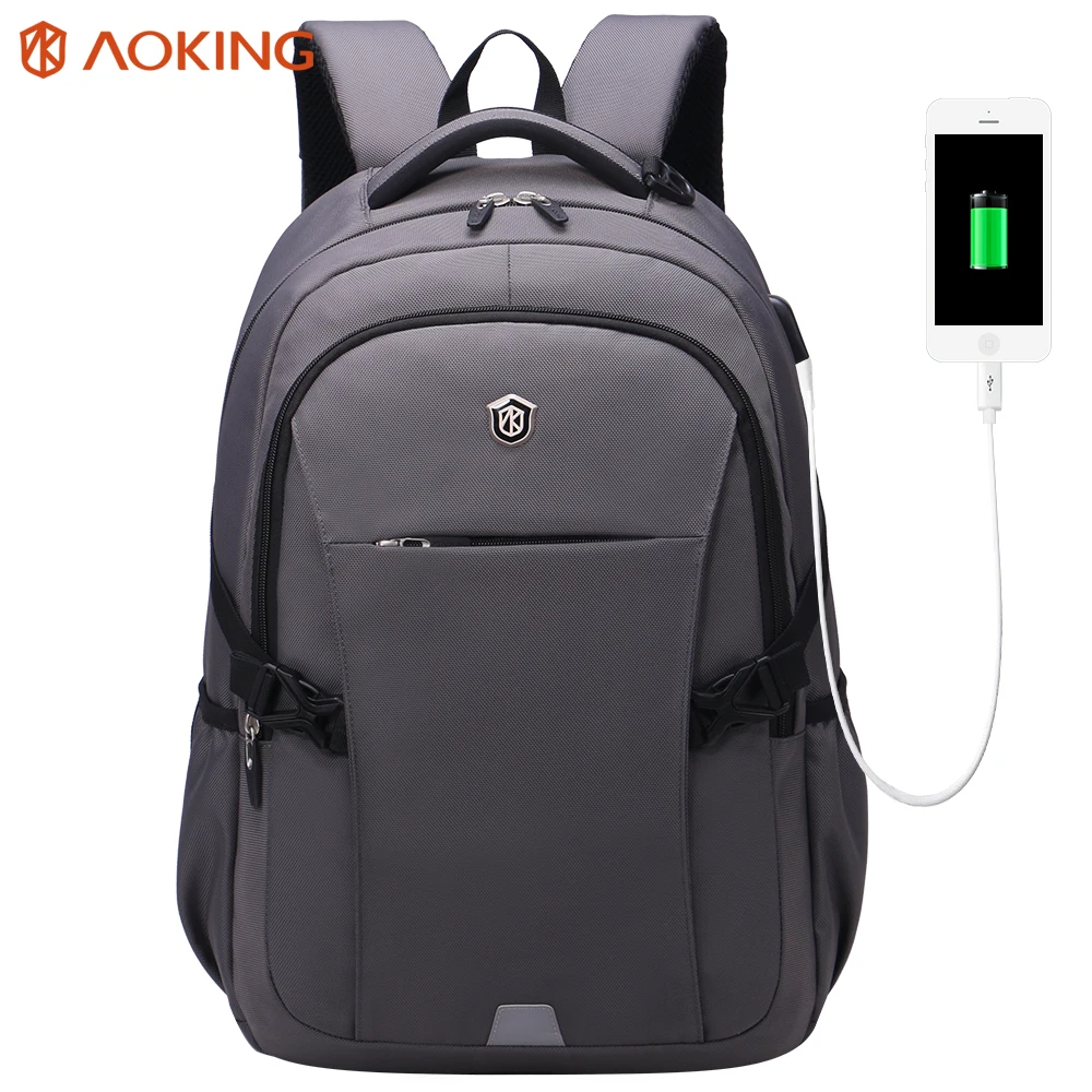 Aoking Waterproof Nylon Causal School Backpack Men's Laptop Backpacks