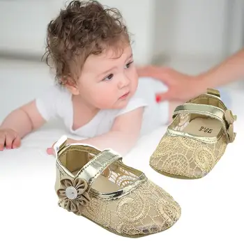 

Soft Bottom Toddler Shoes Flower Princess Shoes for Baby first walkers Lace Baby girl shoes