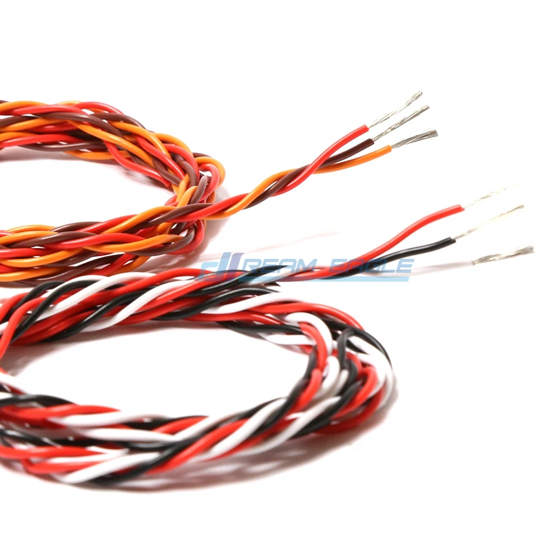 Сервоудлинитель DIY JR Twist 26 # 26AWG витой провод 5 м 10 без разъема для модели dreameagle RC|servo